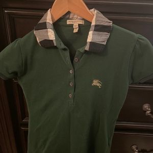 Burberry Brit Forest Green Short Sleeve Polo